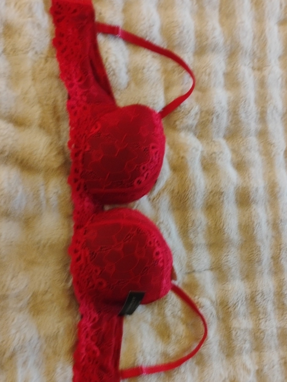 Youmita Red Lace Push-Up Bra
